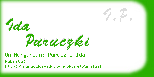 ida puruczki business card